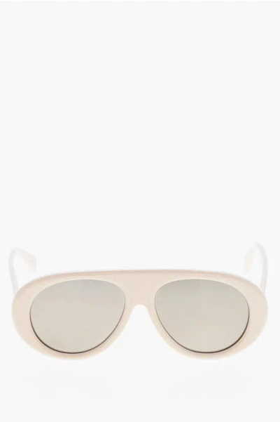 Celine Aviator Sunglasses With Logoed Rods In Neutral