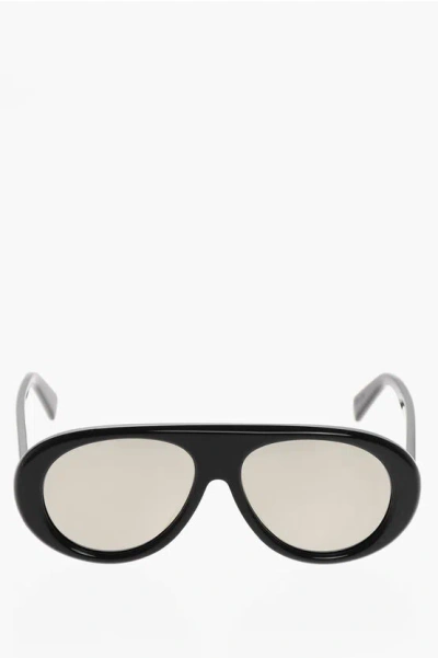 Celine Aviator Sunglasses With Logoed Rods In Black