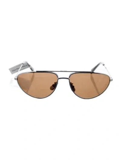 Pre-owned Celine Aviator Tinted Sunglasses In Silver