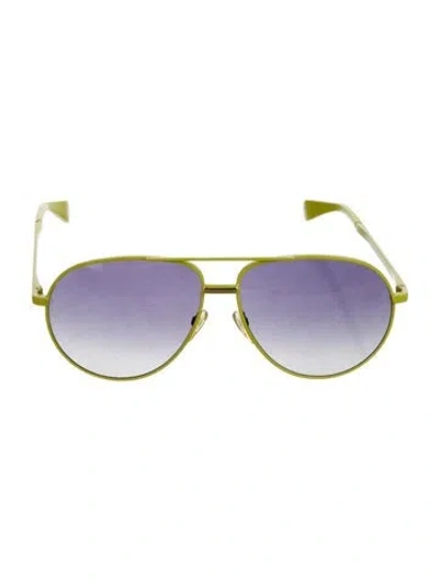 Pre-owned Celine Aviator Tinted Sunglasses In Yellow