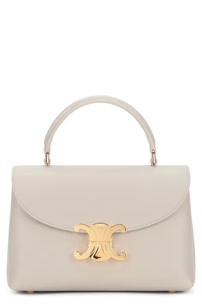 Celine Bag Boy Teen In Leather In Neutral