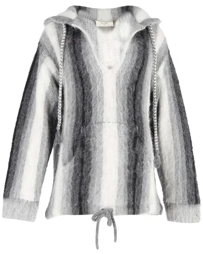 Pre-owned Celine Baja Striped Hoodie (authentic Pre-loved) In Gray