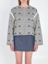 Celine Baja Wool And Cotton Jacket In Gray