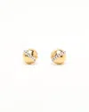 Celine Céline Ball Earrings In Gold
