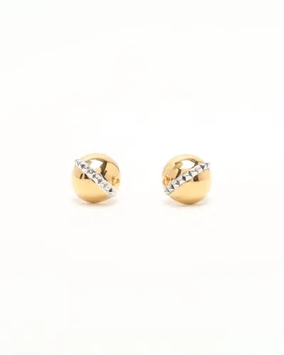Celine Céline Ball Earrings In Gold