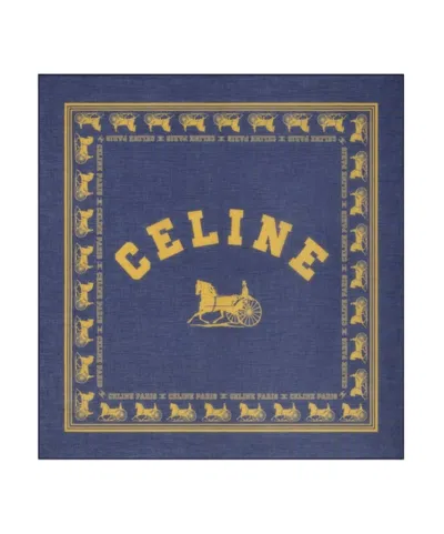Celine Bandana In Cotton In Blue