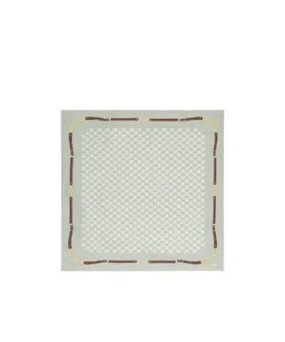 Celine Bandana In Heritage Silk Twill In Green