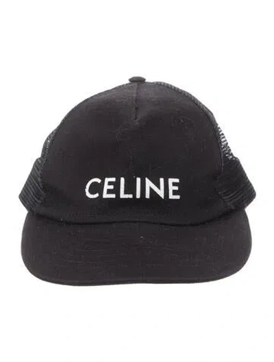 Pre-owned Celine Baseball Cap In Black