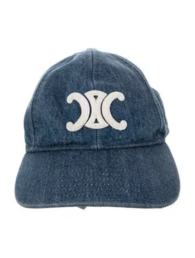 Pre-owned Celine Baseball Cap In Blue/white