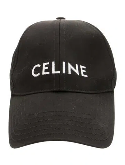 Pre-owned Celine Baseball Cap With Logo In Black