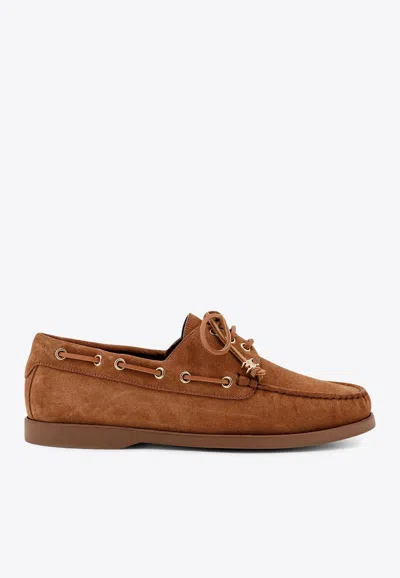Celine Bateau Suede Loafers