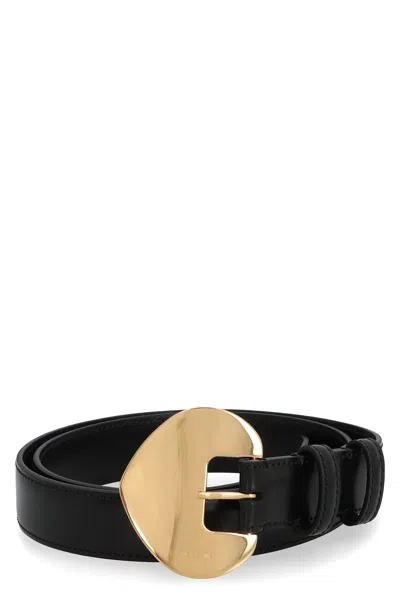 Celine Bc-11 Leather Belt In Black