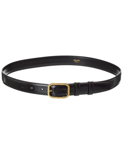 Celine Bc-16 Leather Belt In Black