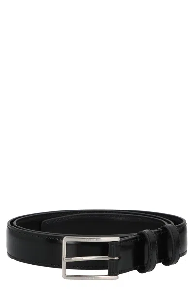 Celine Bc-17 Belt Made Of Leather In Black