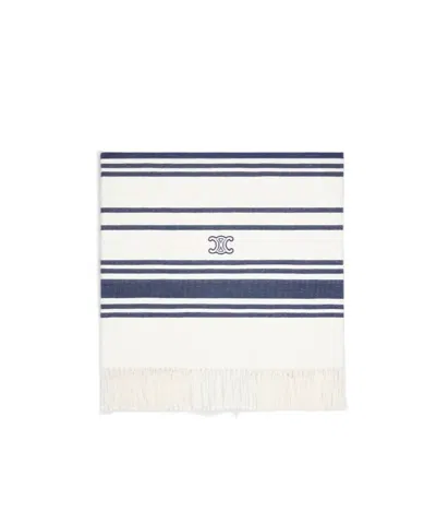 Celine Beach Fouta In Woven Cotton In White