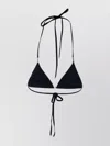 Celine Triomphe Triangle Top In Matte Jersey In Black