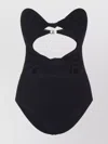 Celine Beachwear With Cut-out Design And Gold-tone Hardware In Black