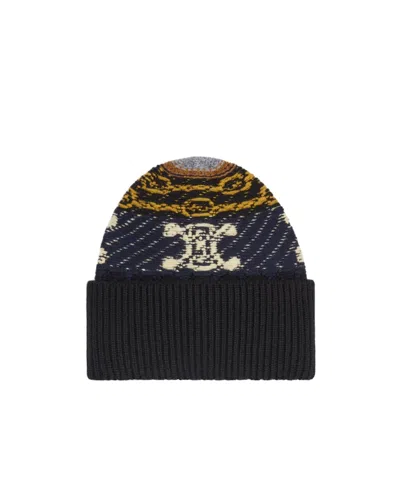 Celine Beanie In Jacquard Cashmere In Multi