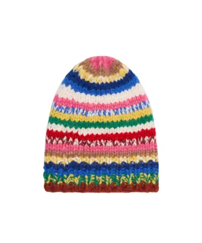 Celine Beanie In Mouline Alpaca And Wool In Multi