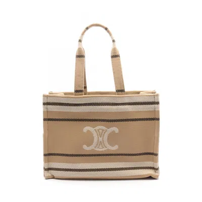 Pre-owned Celine Beige Black Ivory Canvas Tote Bag () In Beige, Black, Ivory