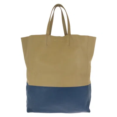 Pre-owned Celine Beige Blue Leather Tote Bag ()