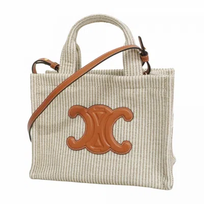 Pre-owned Celine Beige Brown Canvas Tote Bag ()