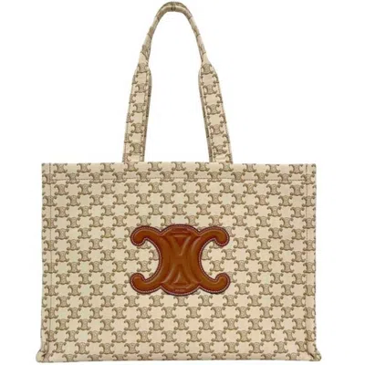 Pre-owned Celine Beige Brown Canvas Tote Bag () In Multi