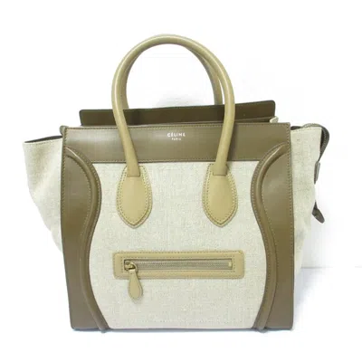 Pre-owned Celine Beige Brown Handbag Tote Bag () In Beige, Brown