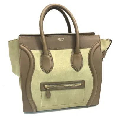 Pre-owned Celine Beige Brown Leather Handbag Tote Bag () In Multi