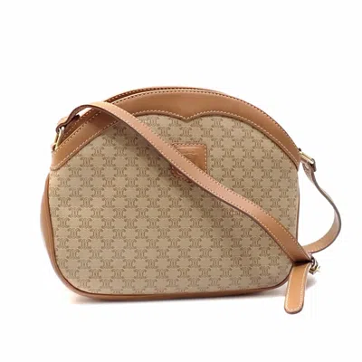 Pre-owned Celine Beige Brown Pvc Leather Shoulder Bag ()