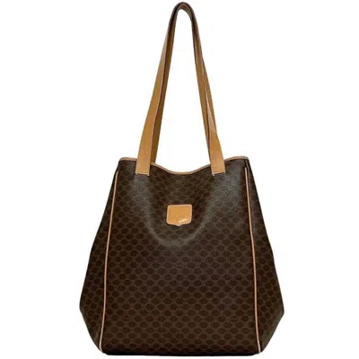 Pre-owned Celine Beige Brown Pvc Leather Tote Bag () In Beige, Brown