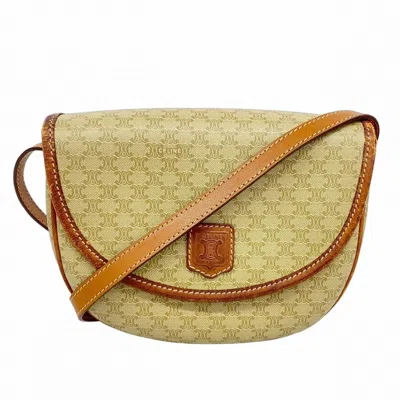 Pre-owned Celine Beige Brown Pvc Shoulder Bag () In Multi