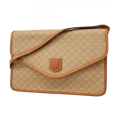 Pre-owned Celine Beige Brown Pvc Shoulder Bag () In Multi