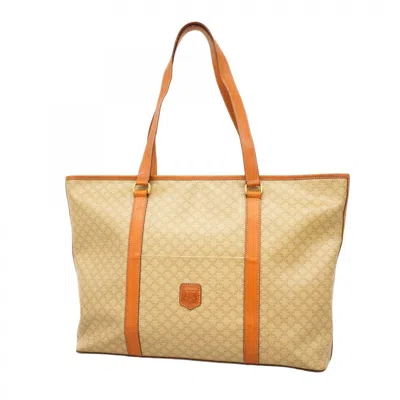 Pre-owned Celine Beige Brown Pvc Tote Bag () In Multi