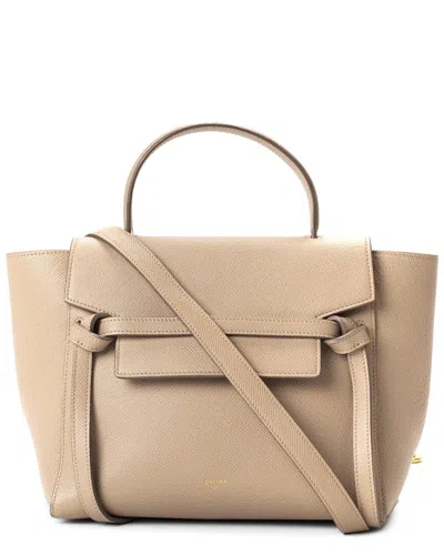 Celine Beige Calfskin Micro Belt Handbag (authentic Pre-loved)