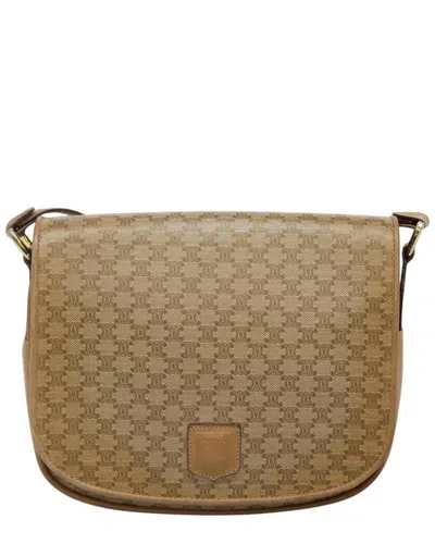 Pre-owned Celine Beige Canvas Backpack (authentic Pre-loved)