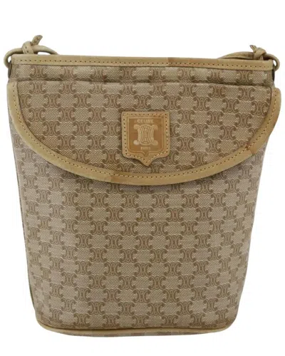 Pre-owned Celine Beige Canvas Backpack (authentic Pre-loved)