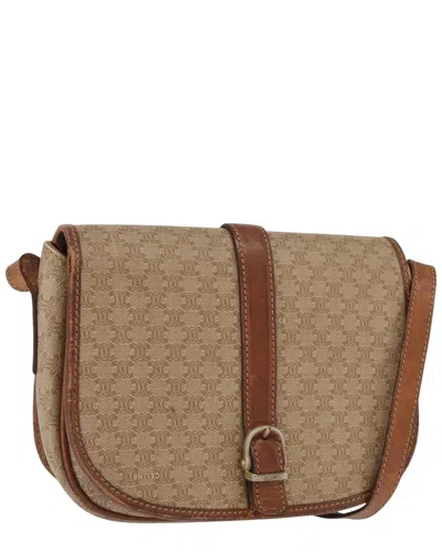 Pre-owned Celine Beige Canvas Backpack (authentic Pre-loved)
