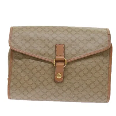Pre-owned Celine Céline Beige Canvas Clutch Bag ()
