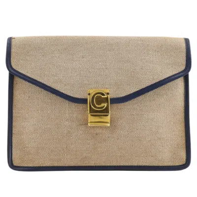 Pre-owned Celine Beige Canvas Clutch Bag ()