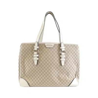 Pre-owned Celine Beige Canvas Leather Shoulder Bag ()