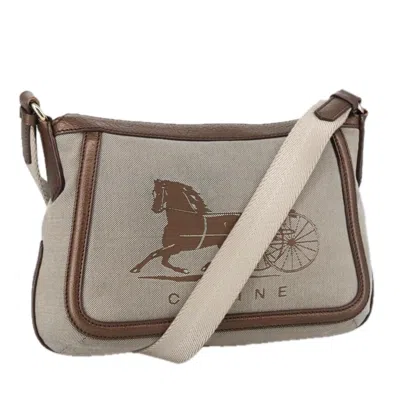 Pre-owned Celine Céline Beige Canvas Shoulder Bag ()