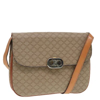 Pre-owned Celine Céline Beige Canvas Shoulder Bag () In Sand