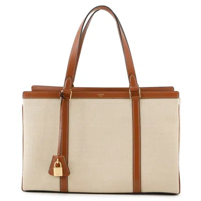 Pre-owned Celine Beige Canvas Tote Bag () In Sand