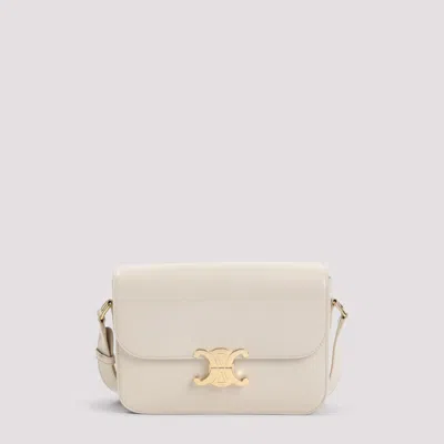 Celine Beige Classique Triomphe Crossbody Bag In Multicolor