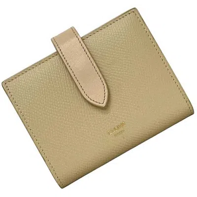 Pre-owned Celine Beige Cream Leather Wallet (bi-fold) ()