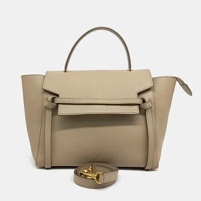 Pre-owned Celine Beige Leather Belt Bag Mini