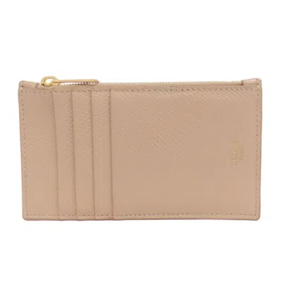 Pre-owned Celine Beige Leather Coin Purse/coin Case () In Sand