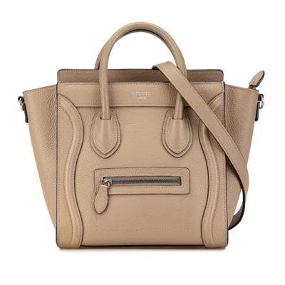 Pre-owned Celine Beige Leather Handbag Shoulder Bag ()