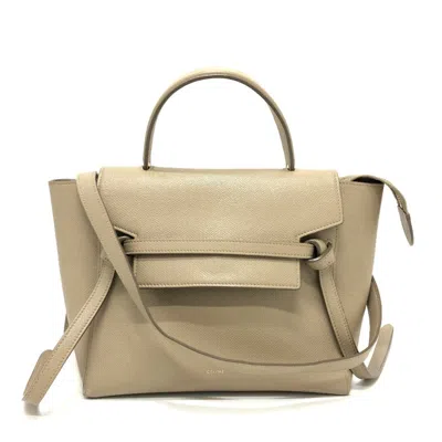 Pre-owned Celine Beige Leather Handbag Shoulder Bag ()